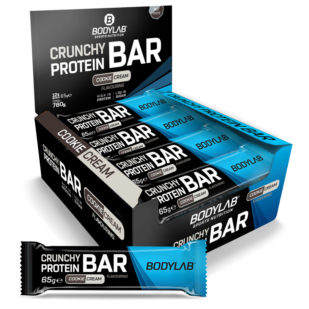 Crunchy Protein Bar Deluxe (12x65g) Cookies & Cream