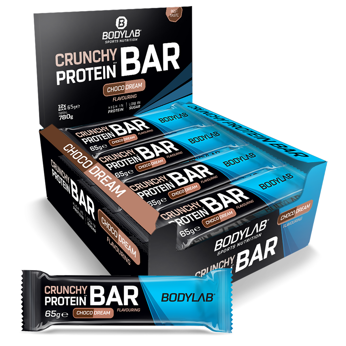 Crunchy Protein Bar Deluxe (12x65g) Chocolate