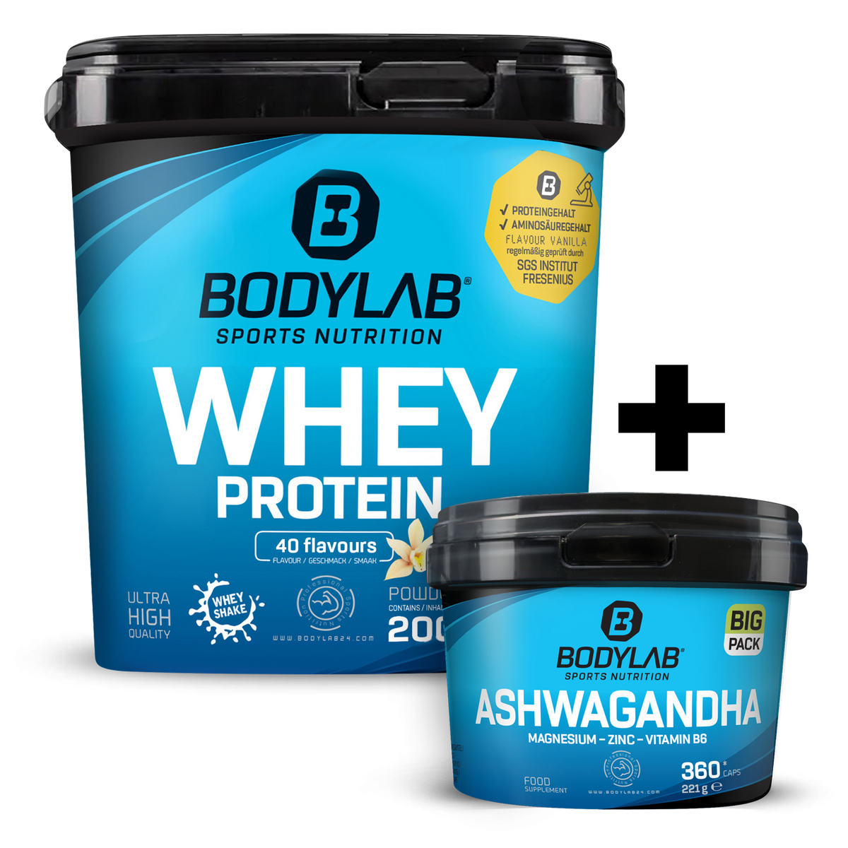 Whey + BIG PACK Ashwagandha (360 capsules)