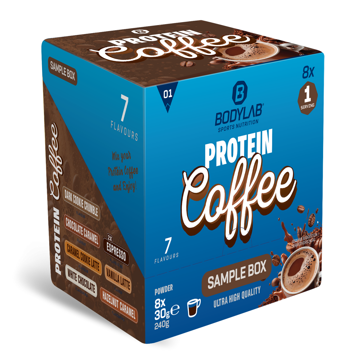 Protein Coffee proefpakket (8 sachets elk 30g)