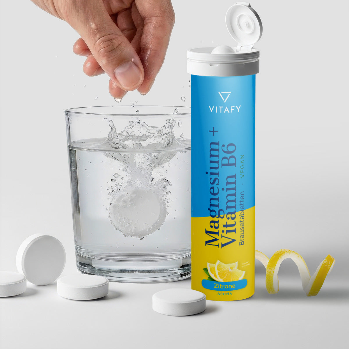 Magnesium + Vitamine B6 - Lemon (20 bruistabletten)