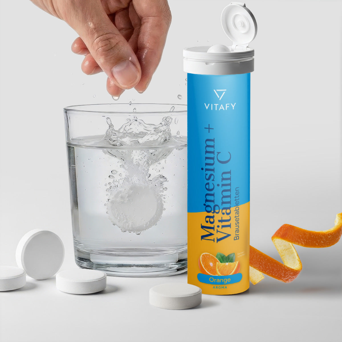 Magnesium + Vitamine C - Orange (20 bruistabletten)
