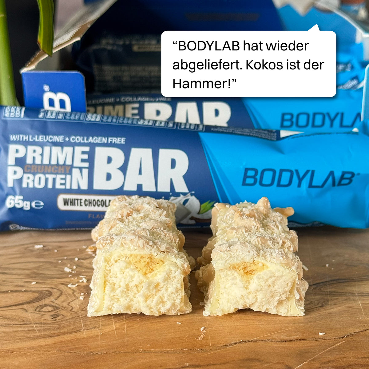 Prime Crunchy Protein Bar - 3 g leucine (12x65g)