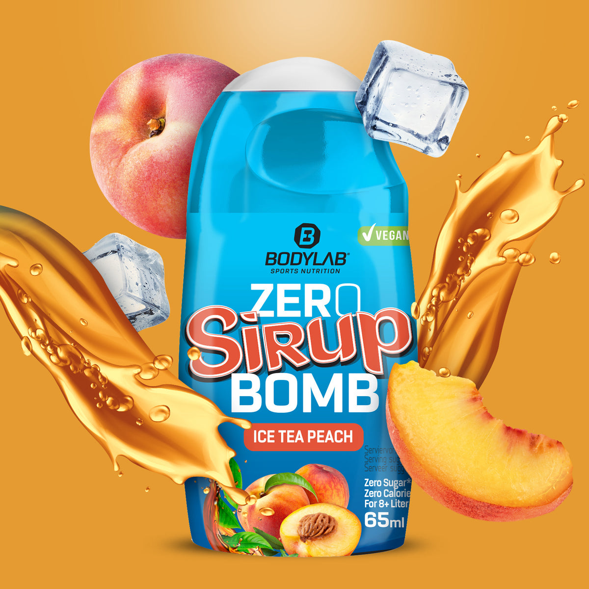 ZERO Sirup BOMB (65ml) Ijsthee perzik