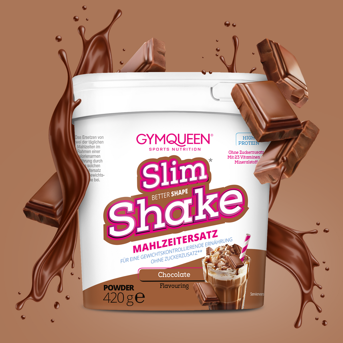 Slim Shake - maaltijdvervangende shake (420g) Chocolate