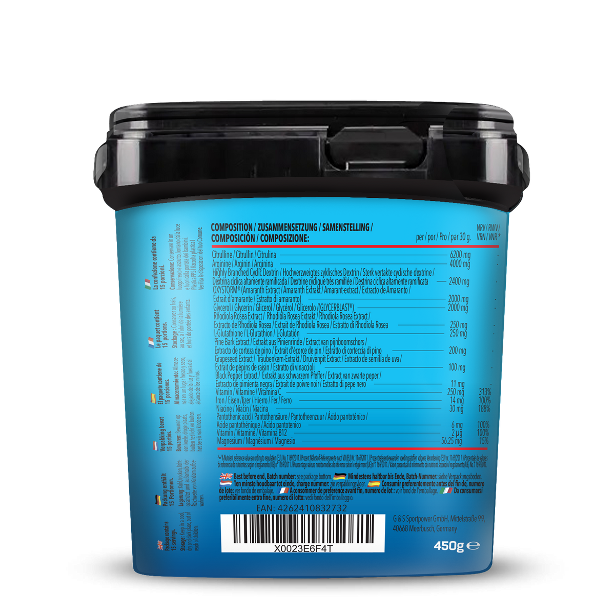 Bodybuilder Pump Pre Workout (450g) Pineapple