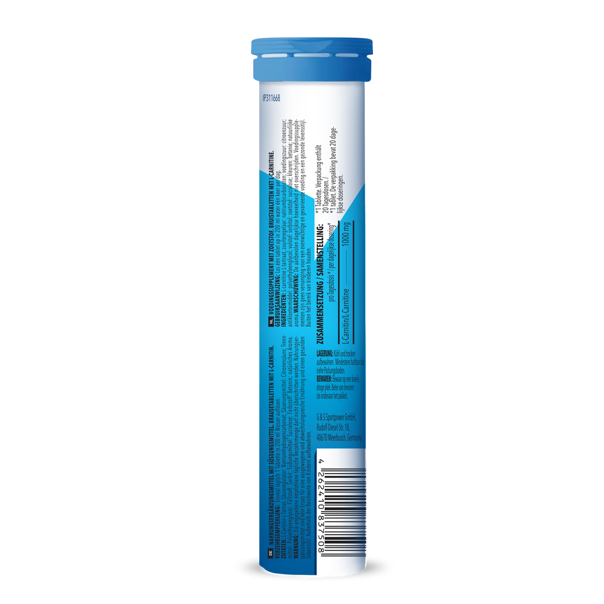 L-Carnitine - 20 bruistabletten - Raspberry Flavouring