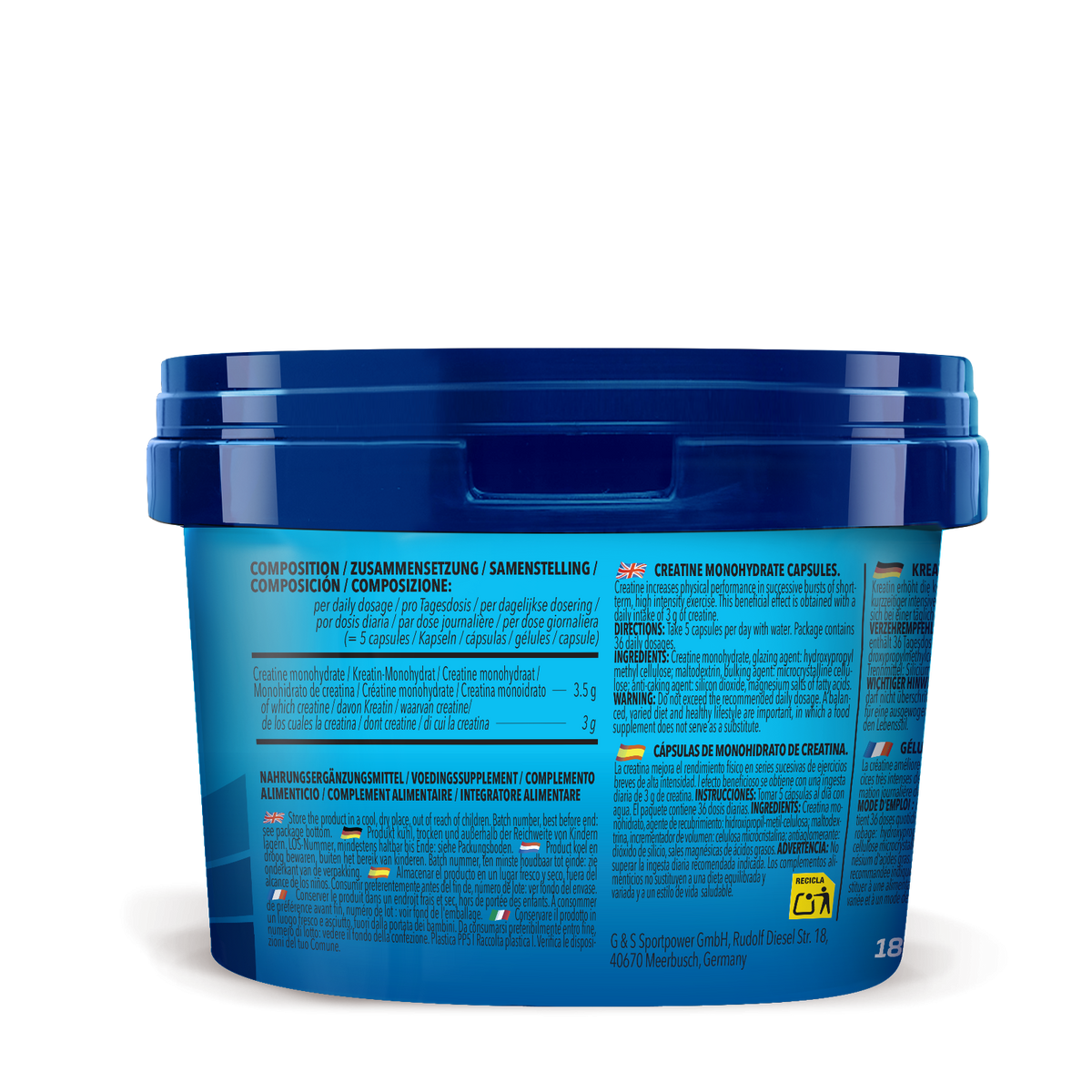 Creatine Monohydrate (180 Caps)