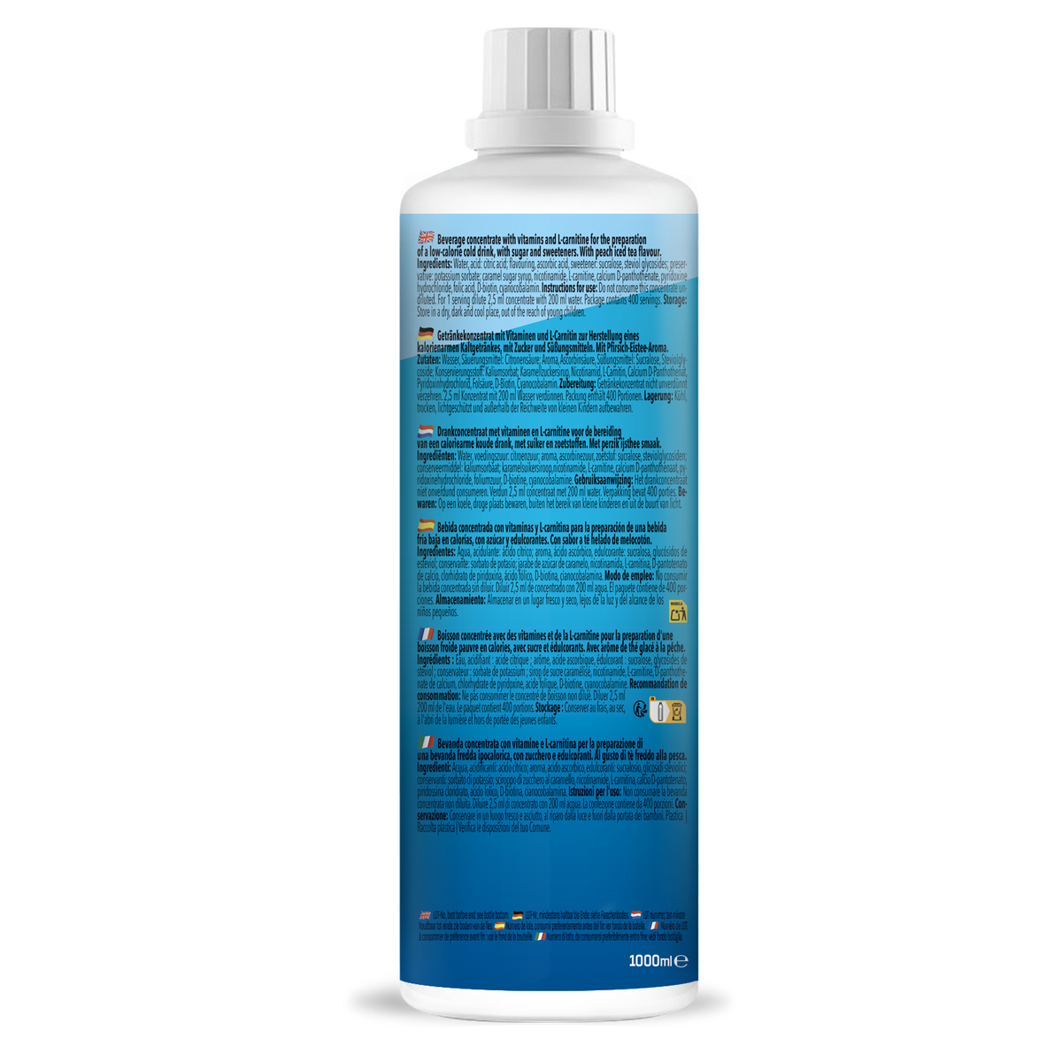 Vital Zero Drink (1000ml) Ijsthee perzik