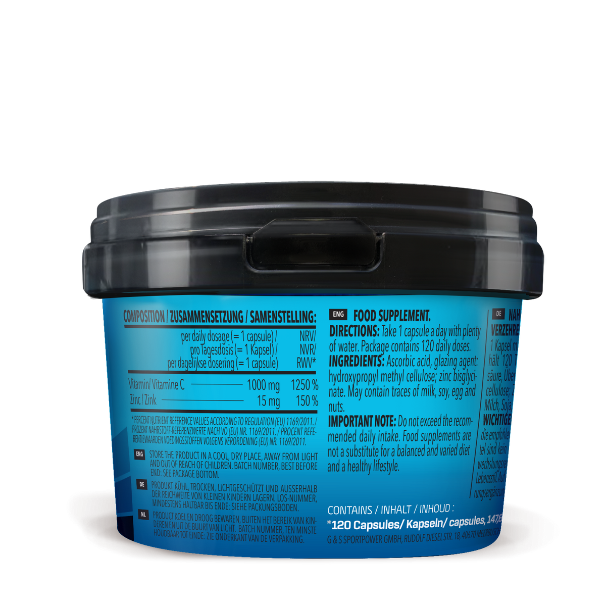 Vitamin C + Zinc (120 capsules)