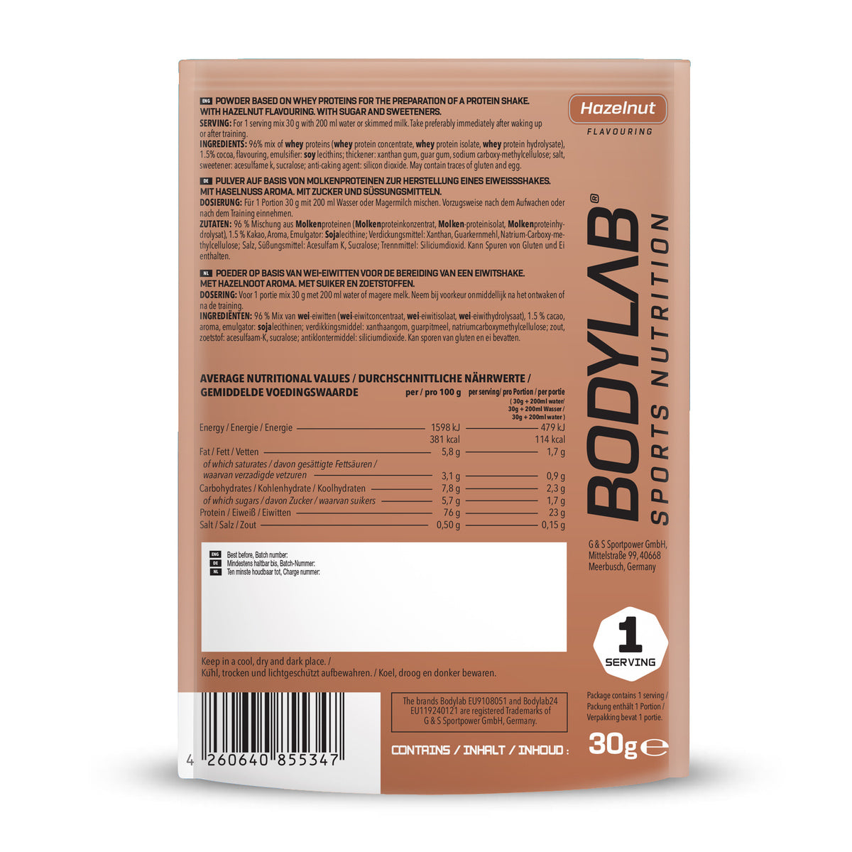 Whey Protein proefpakket (30g) Hazelnut & Cocoa