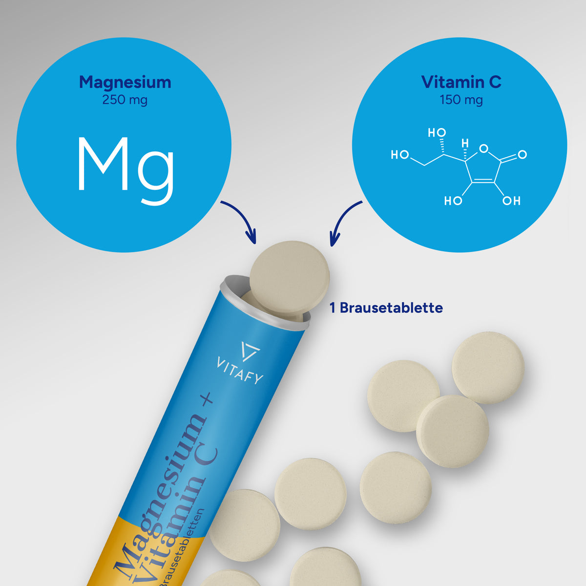 Magnesium + Vitamine C - Orange (20 bruistabletten)