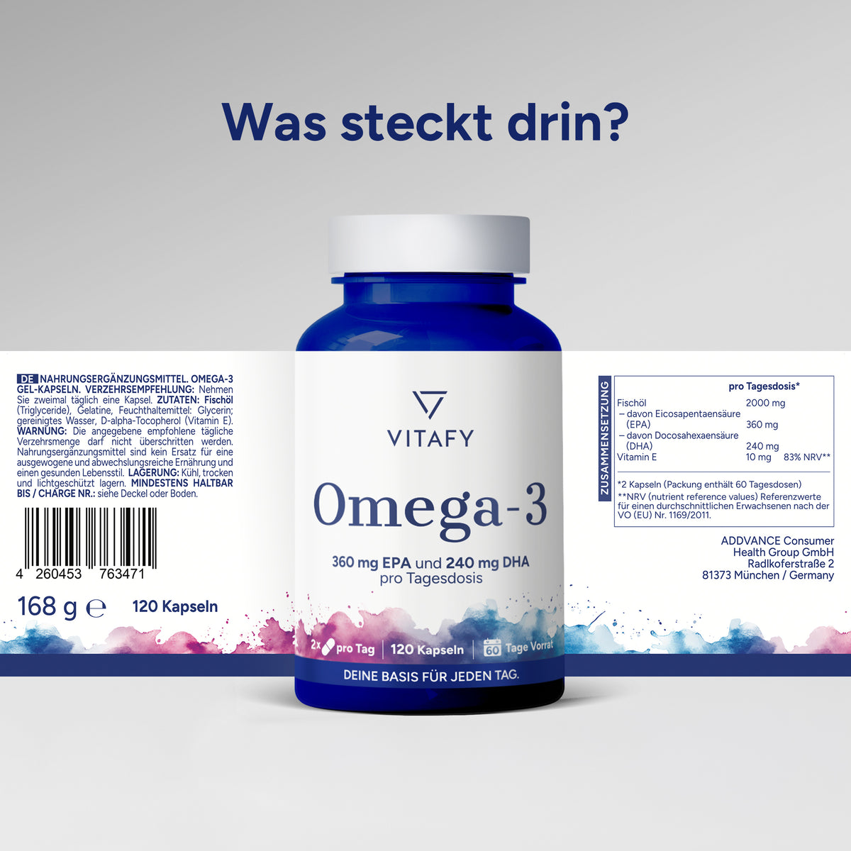 Omega-3-Visolie (120 capsules)