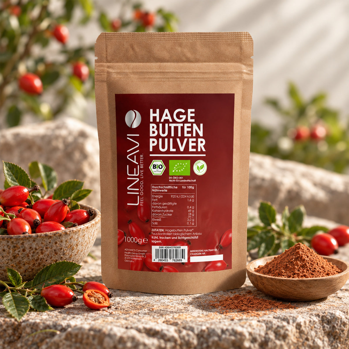 Doppelpack: Bio Hagebuttenpulver (2x1000g)