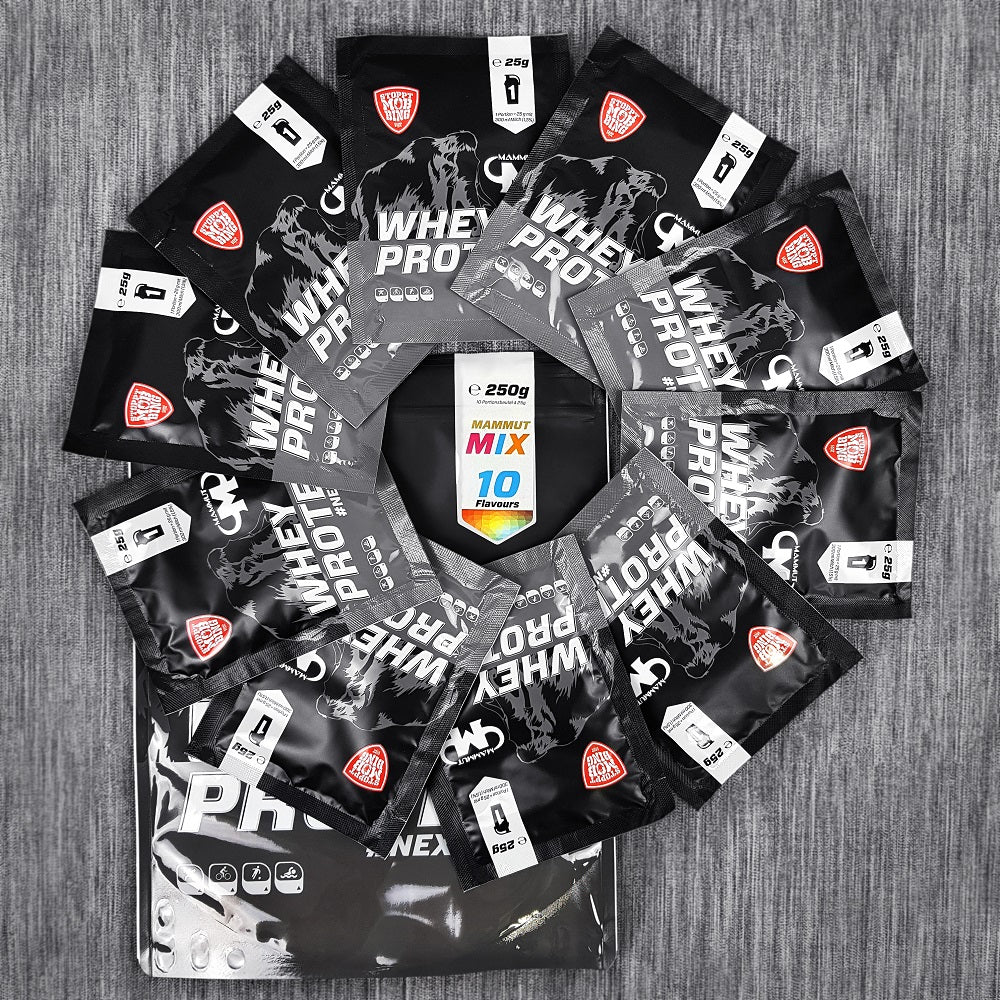 Whey Protein Mixed Sachet - 10 flavours (10x25g)