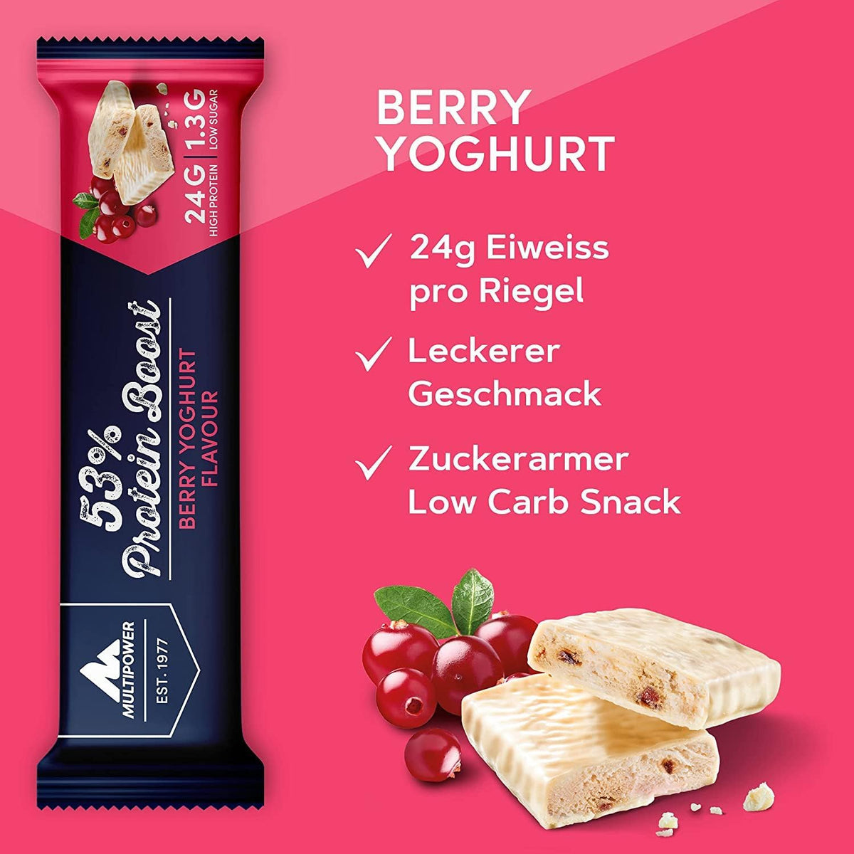 53% Protein Boost Bar (20x45g) Berry Yoghurt