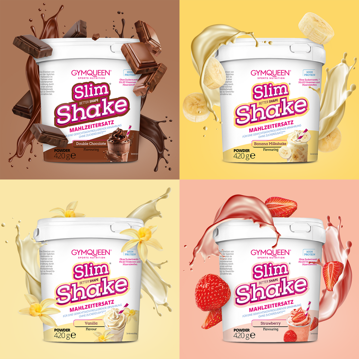 4 x Slim Shake (elk 420 g)