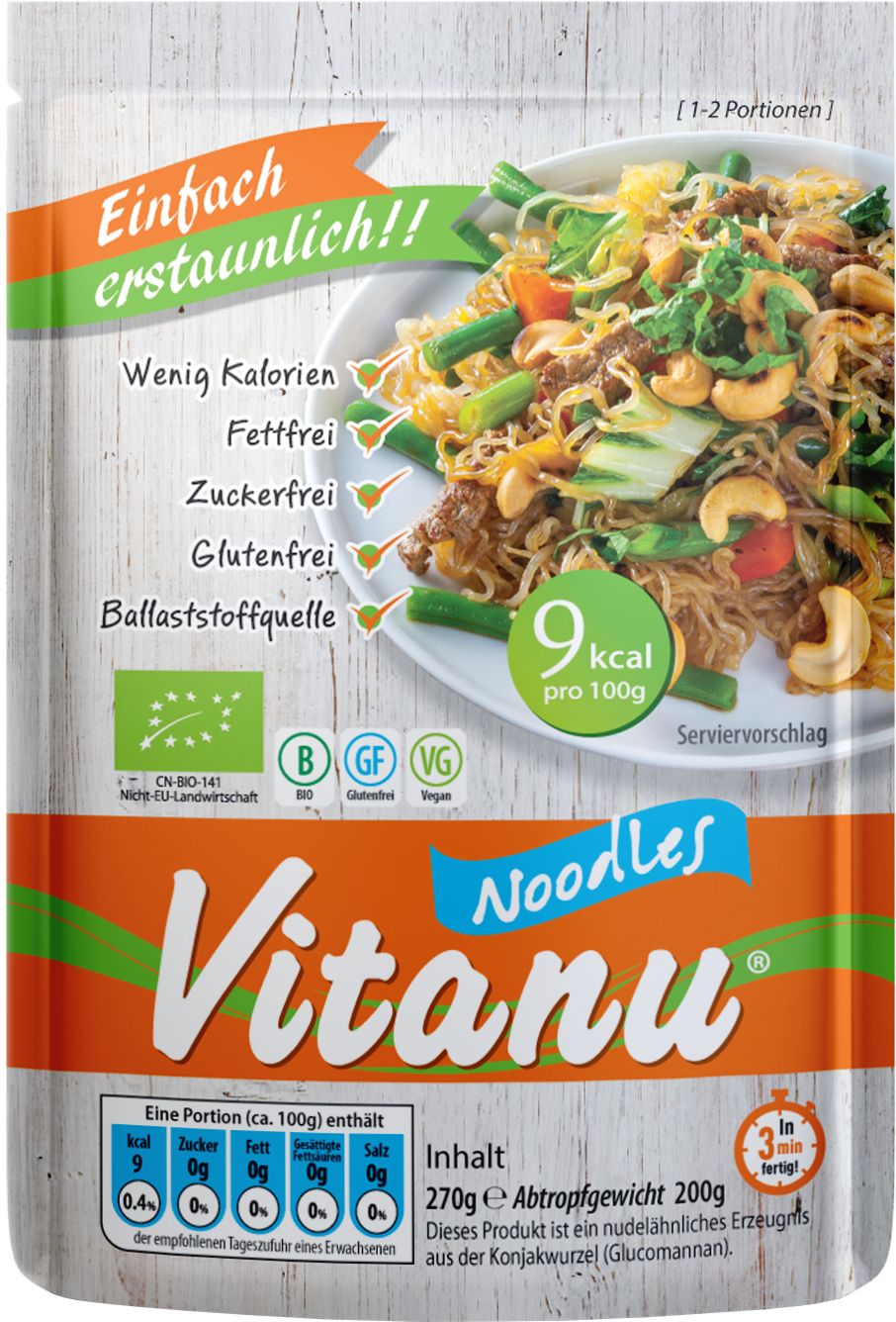 Organic Konjac Noodles (270g)