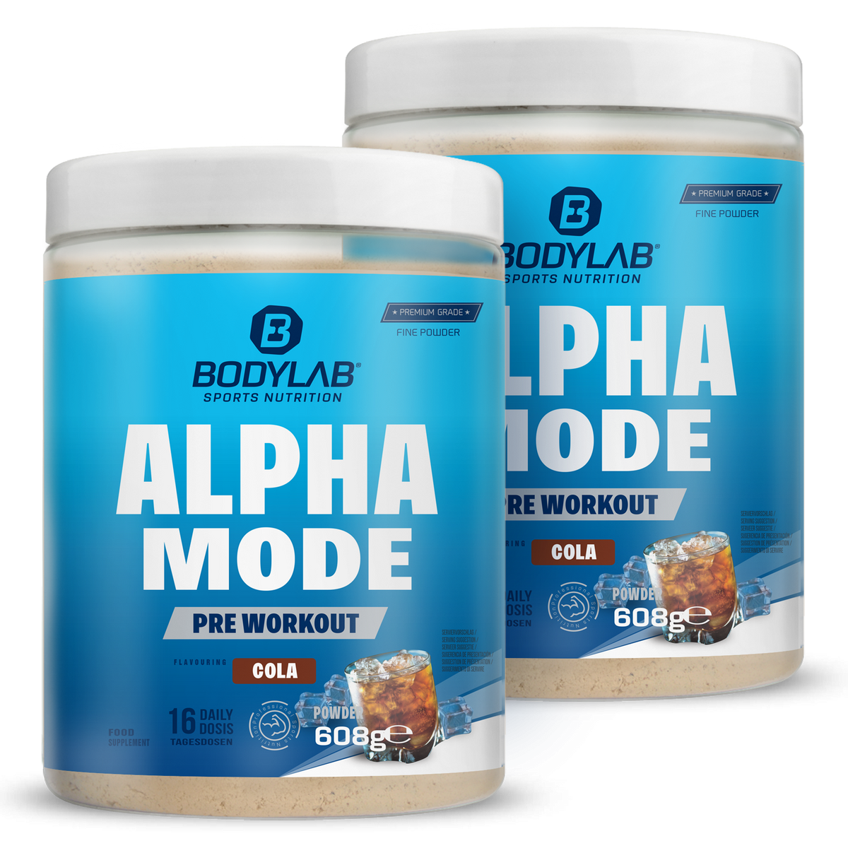 2 x Pre Workout Alpha Mode Cola (elk 608g)
