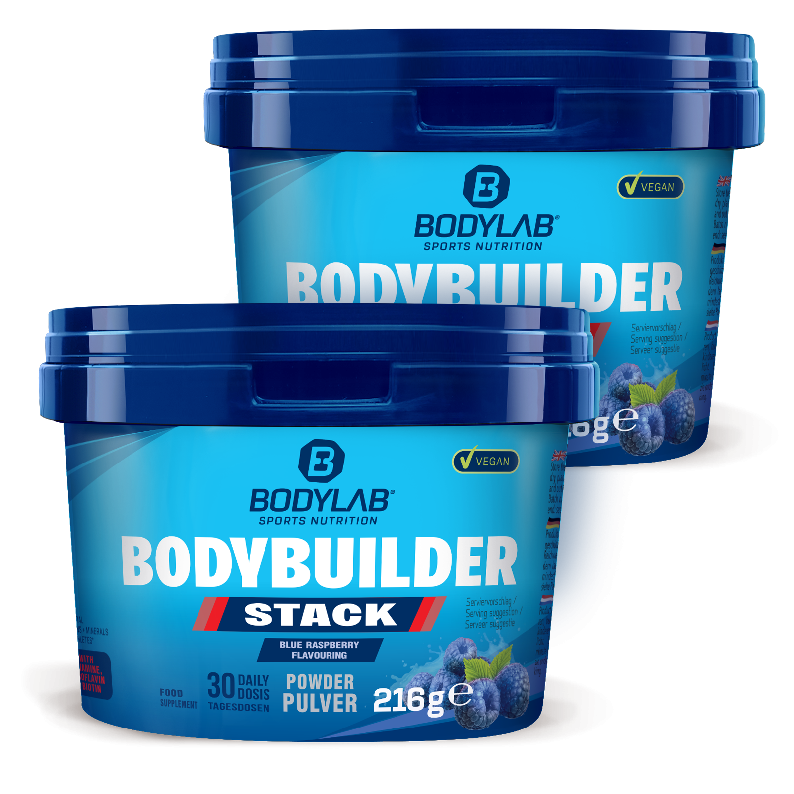 2 x Bodybuilder Stack Powder (elk 216g)