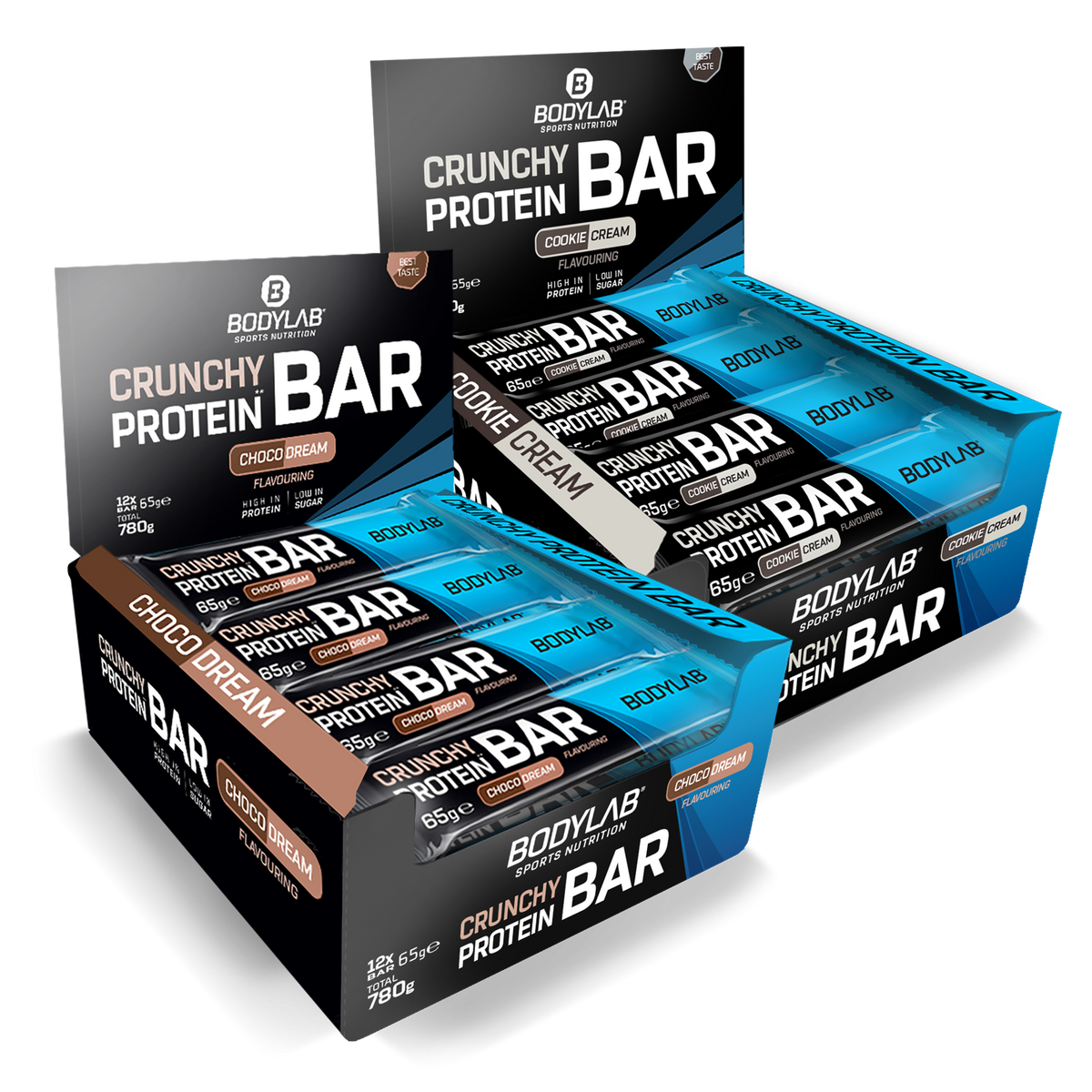 2 x Crunchy Protein Bar Deluxe (elk 12x65g)