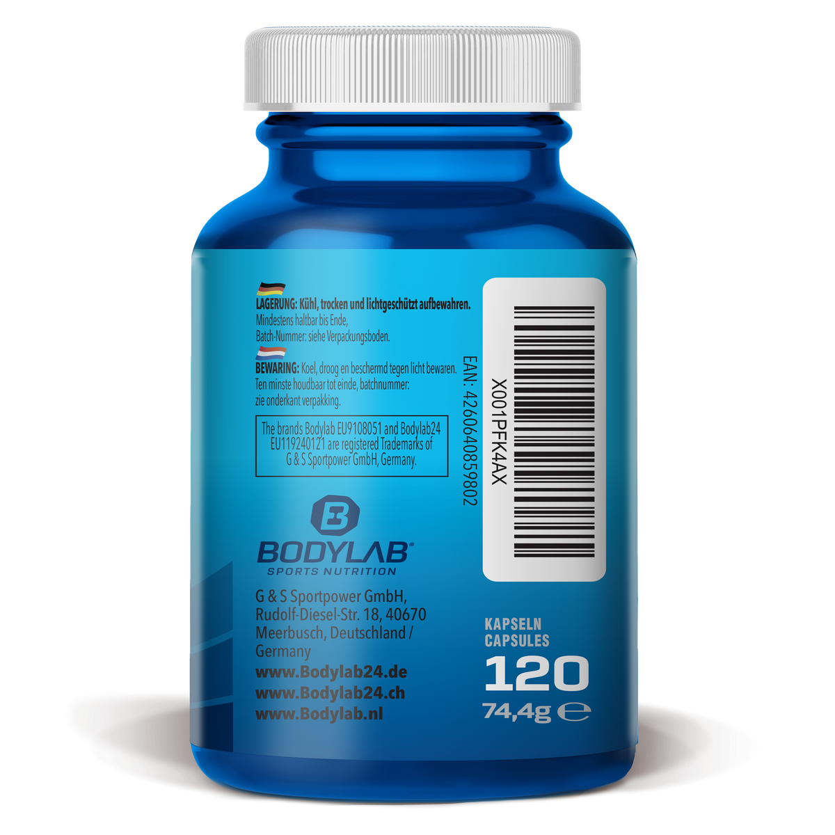 Ashwagandha + Magnesium - Zinc - Vitamin B6 (120 capsules)