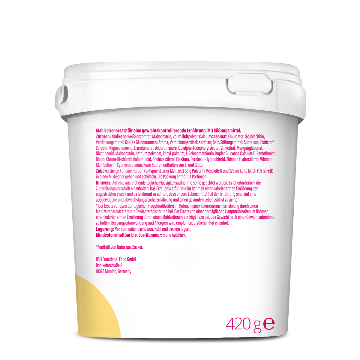 Slim Shake - maaltijdvervangende shake (420g) Banana Milkshake