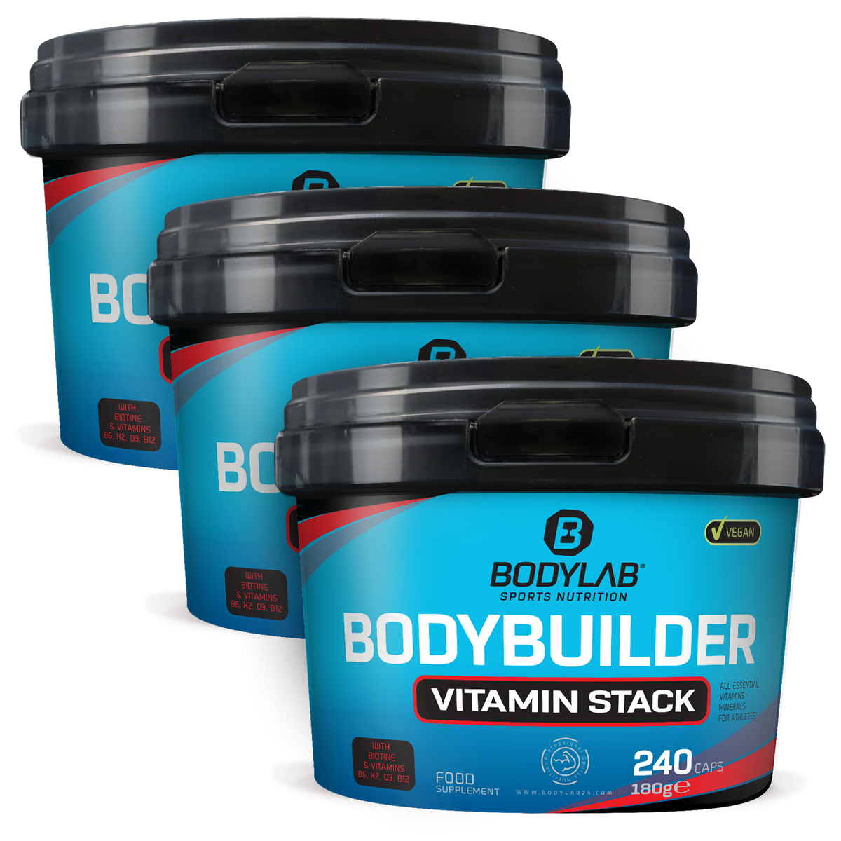 3 x Bodybuilder Vitamin Stack (elk 240 capsules)