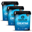 3 x Creatine Monohydrate - 100% Pure Powder (1000g)