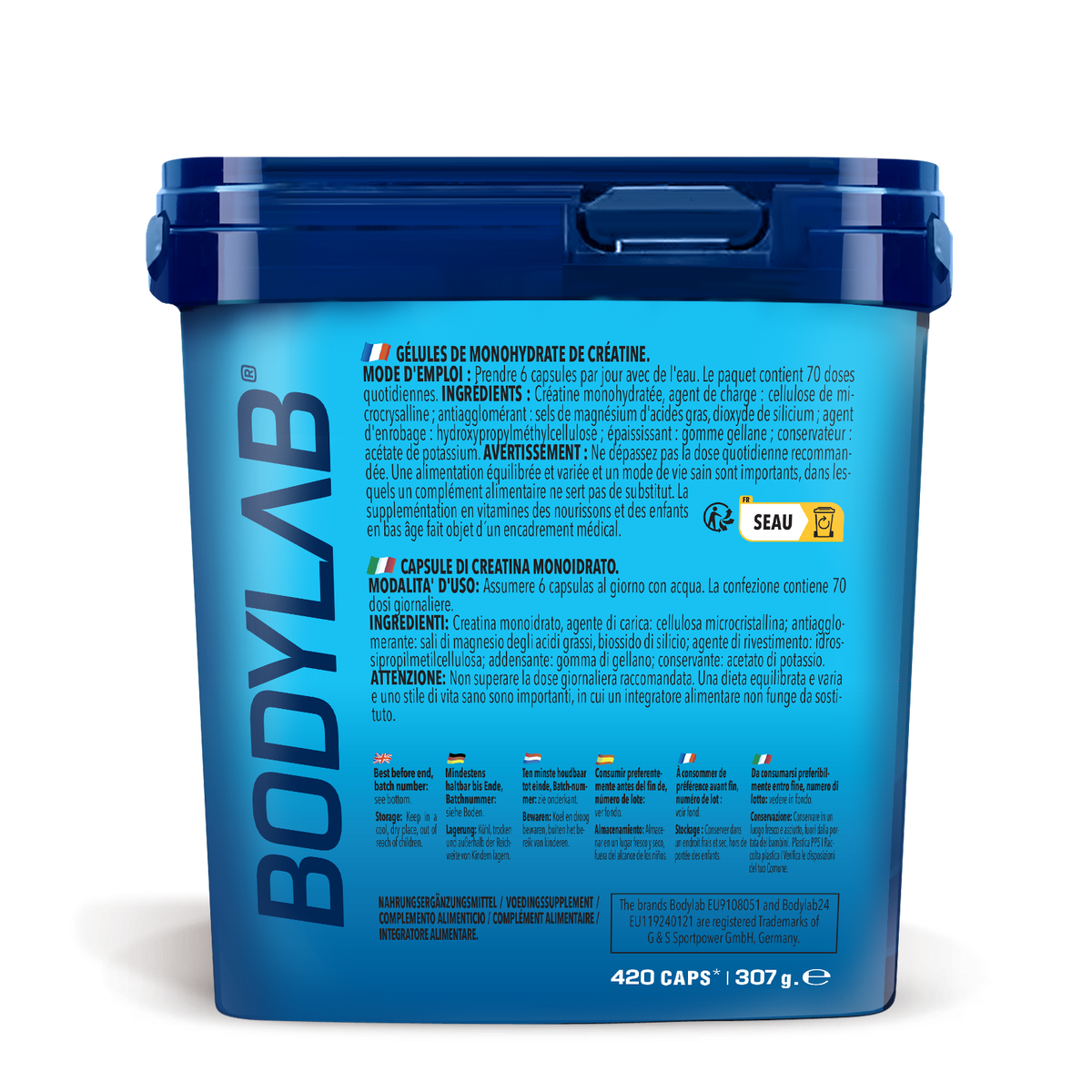 BIG PACK Creatine Monohydrate (420 capsules)