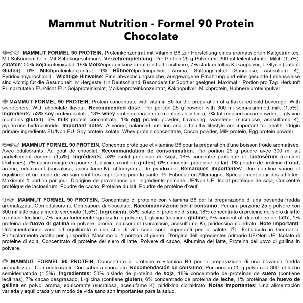 Formel 90 Protein (3000g) Chocolate
