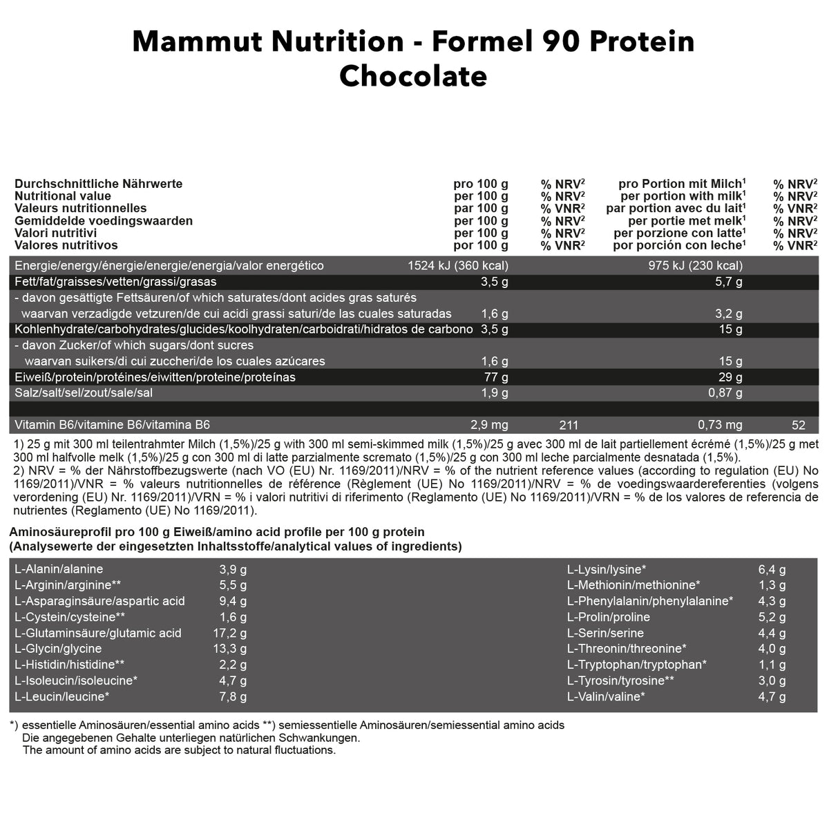Formel 90 Protein (3000g) Chocolate
