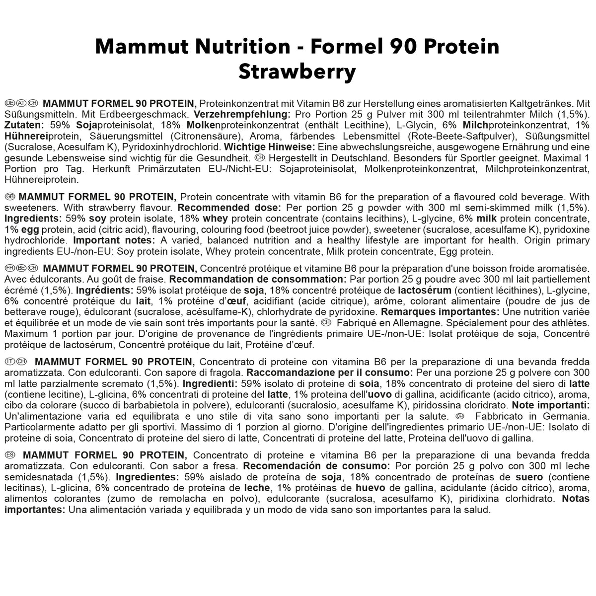 Formel 90 Protein (3000g) Strawberry