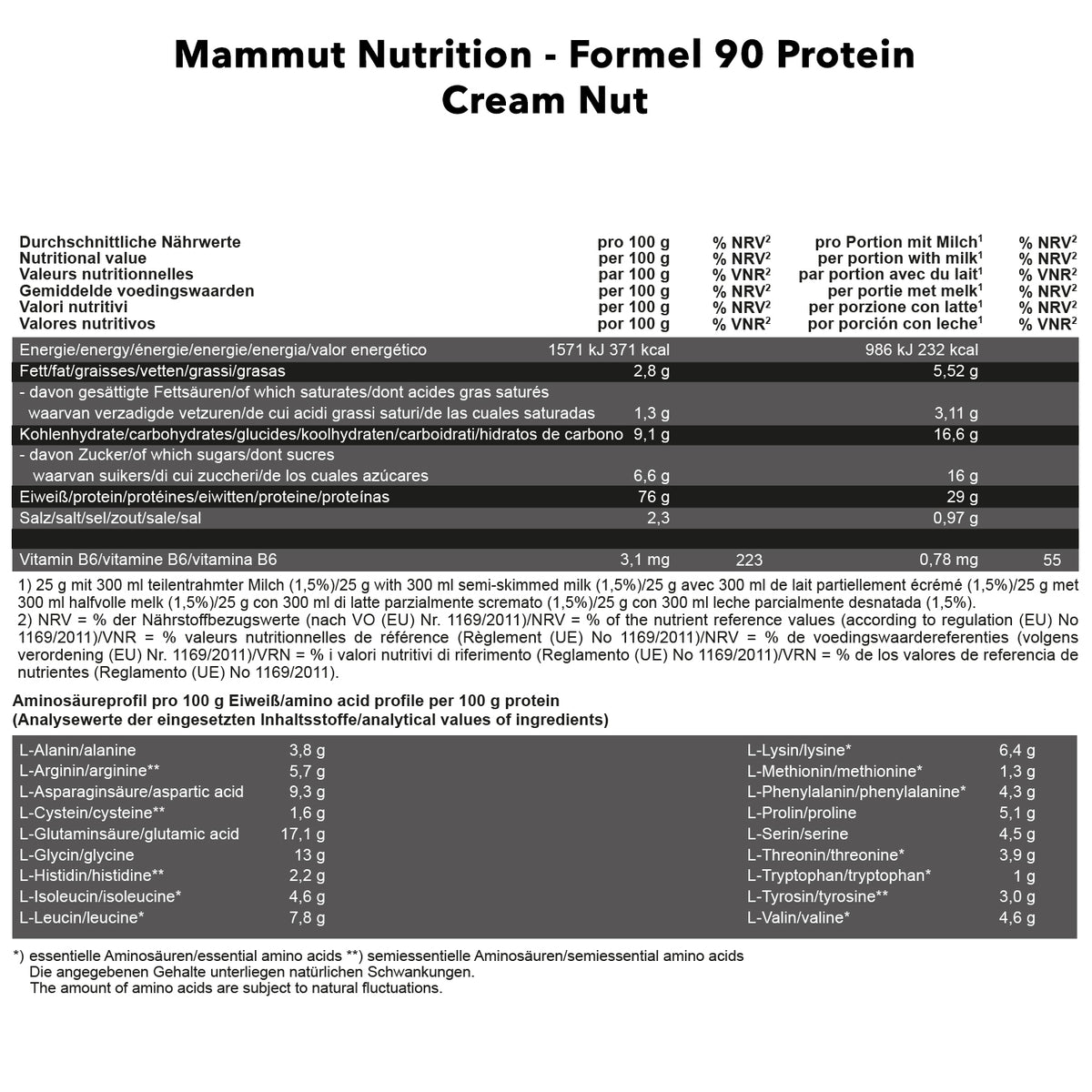 Formel 90 Protein (3000g) Nut Cream