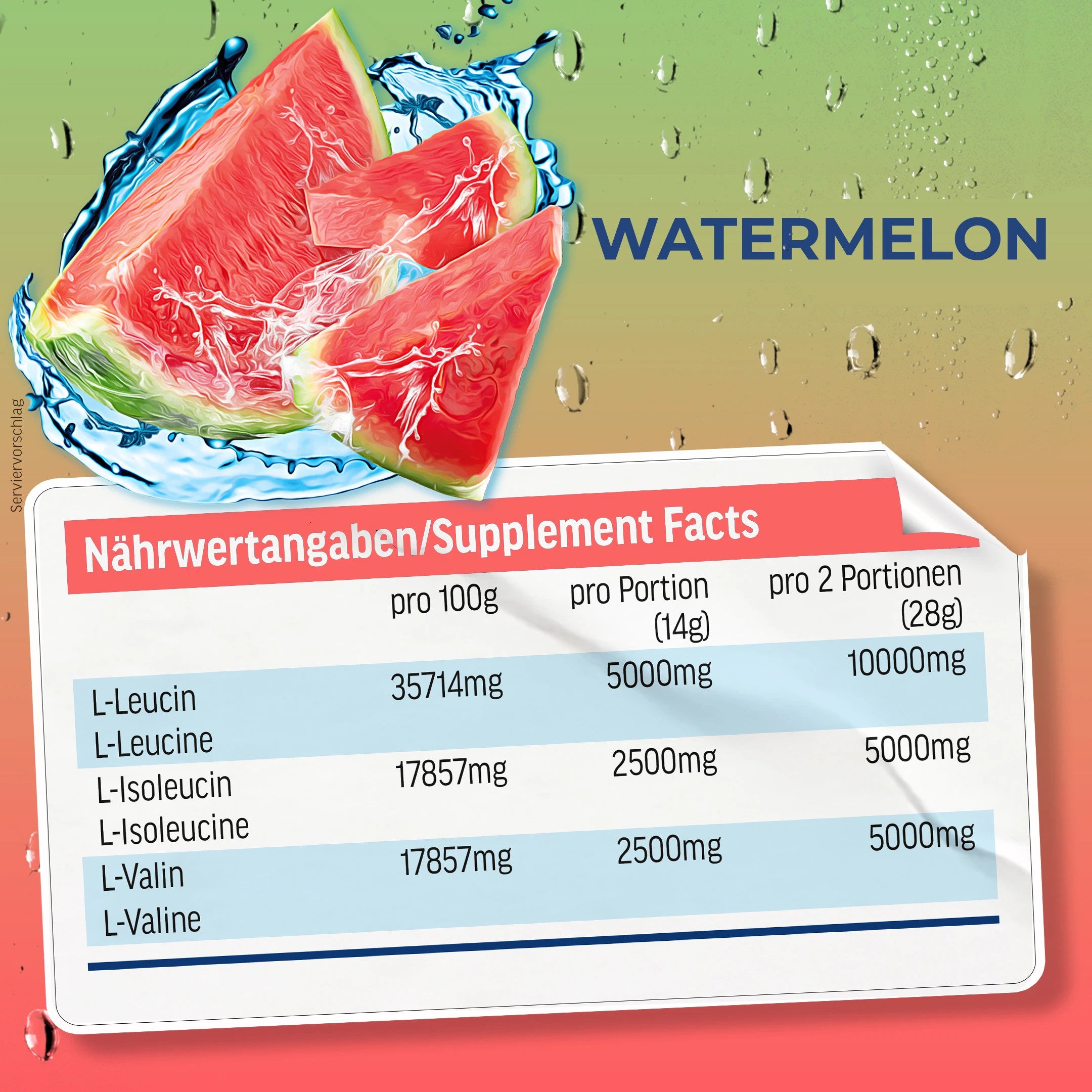 BCAA Powder (500g) Watermelon