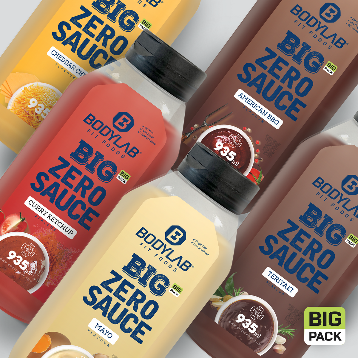 3 x Big ZERO Sauce (elk 935ml)