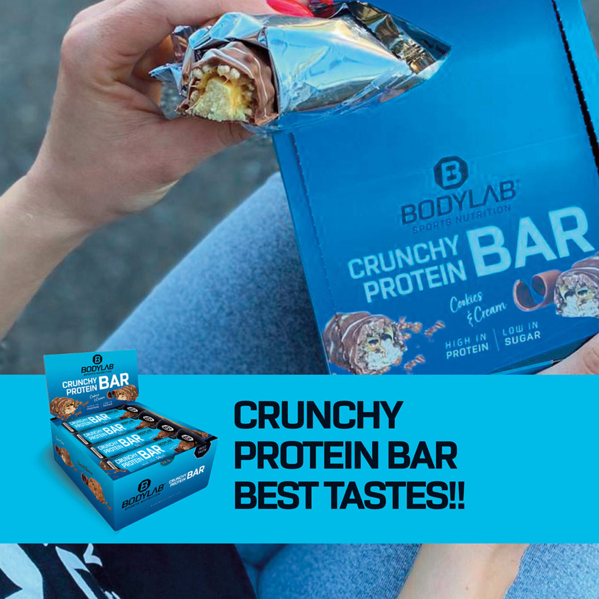 2 x Crunchy Protein Bar (12x64g elk)