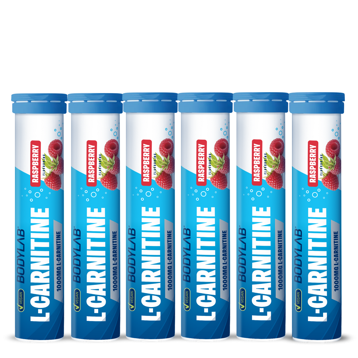 L-Carnitine - 6x 20 bruistabletten - Raspberry Flavouring