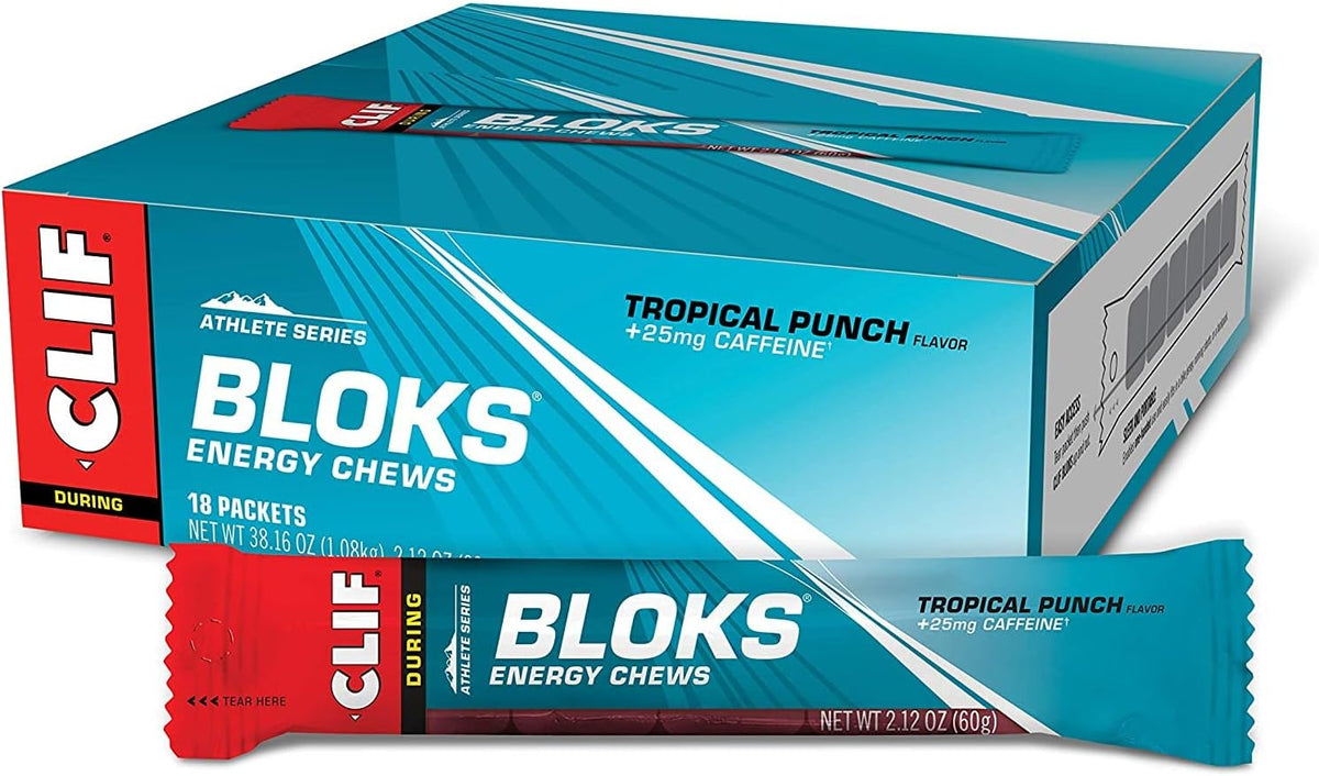 Shot Bloks (18x60g) Tropical Punch + Koffein