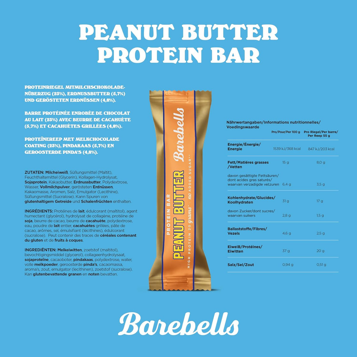 Protein Bar (55g) Peanutbutter