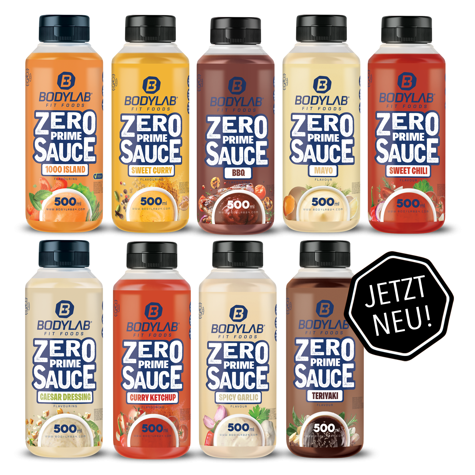 5 x ZERO PRIME Saucen (elk 500ml)