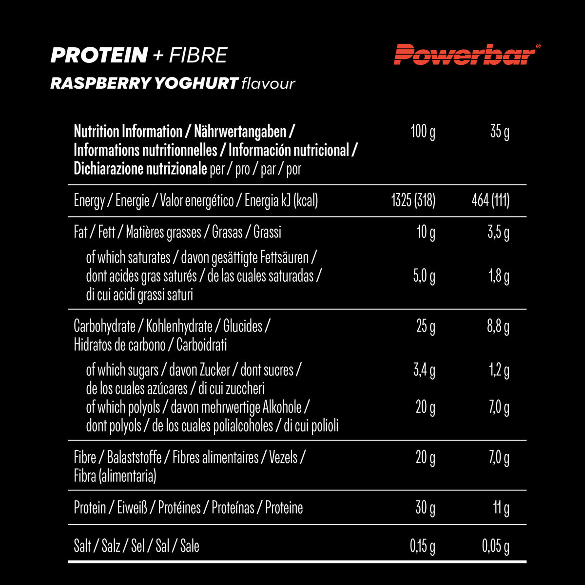 Protein Plus Fibre Bar Raspberry Yoghurt (16x35g)