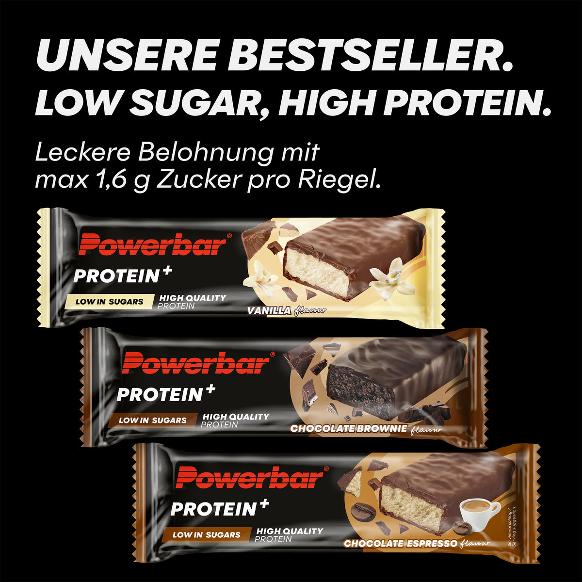 Protein+ Low in Sugars (16x35g) Chocolate Brownie