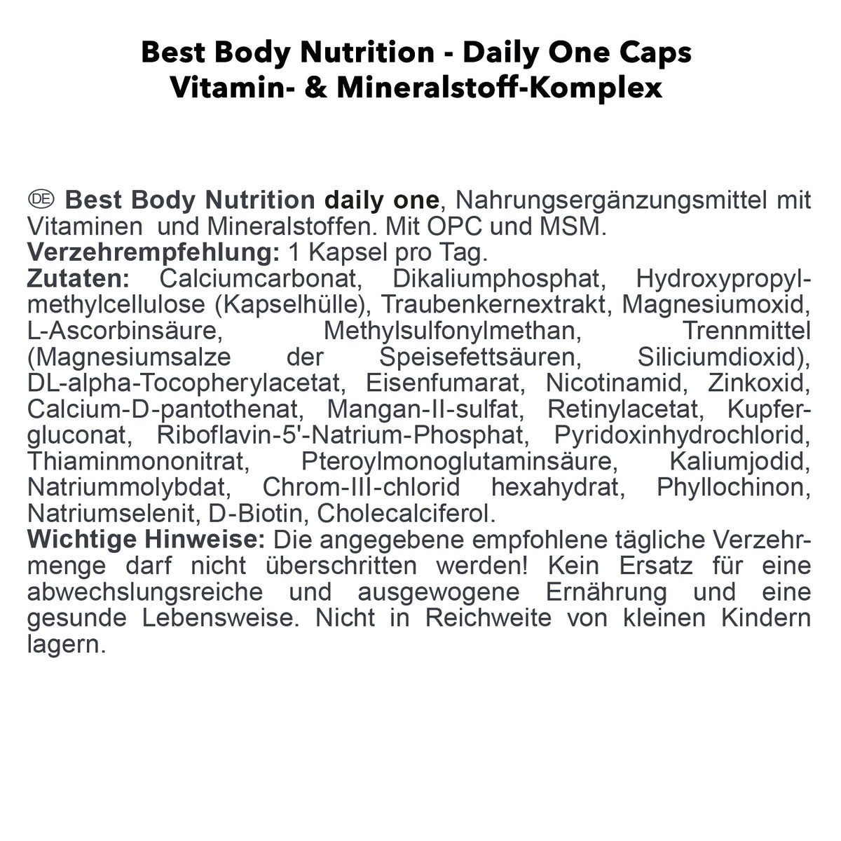 Daily One (100 caps)