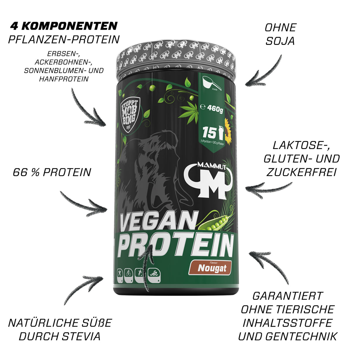 Vegan Protein (460g) Nougat