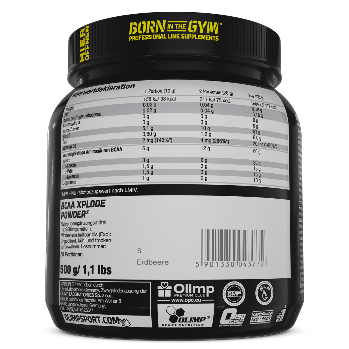BCAA Xplode Powder (500g) Strawberry