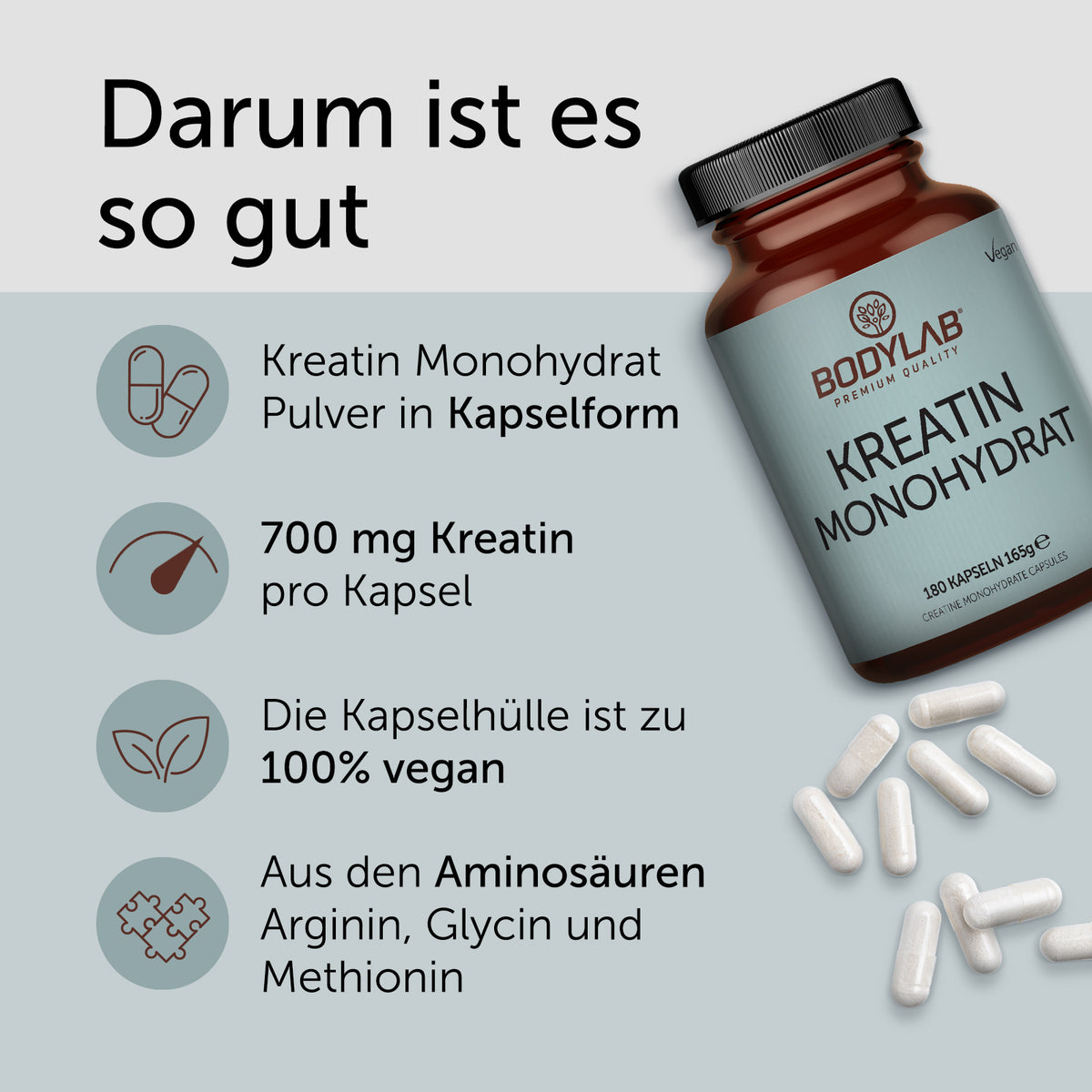Kreatin Monohydrat (180 capsules)
