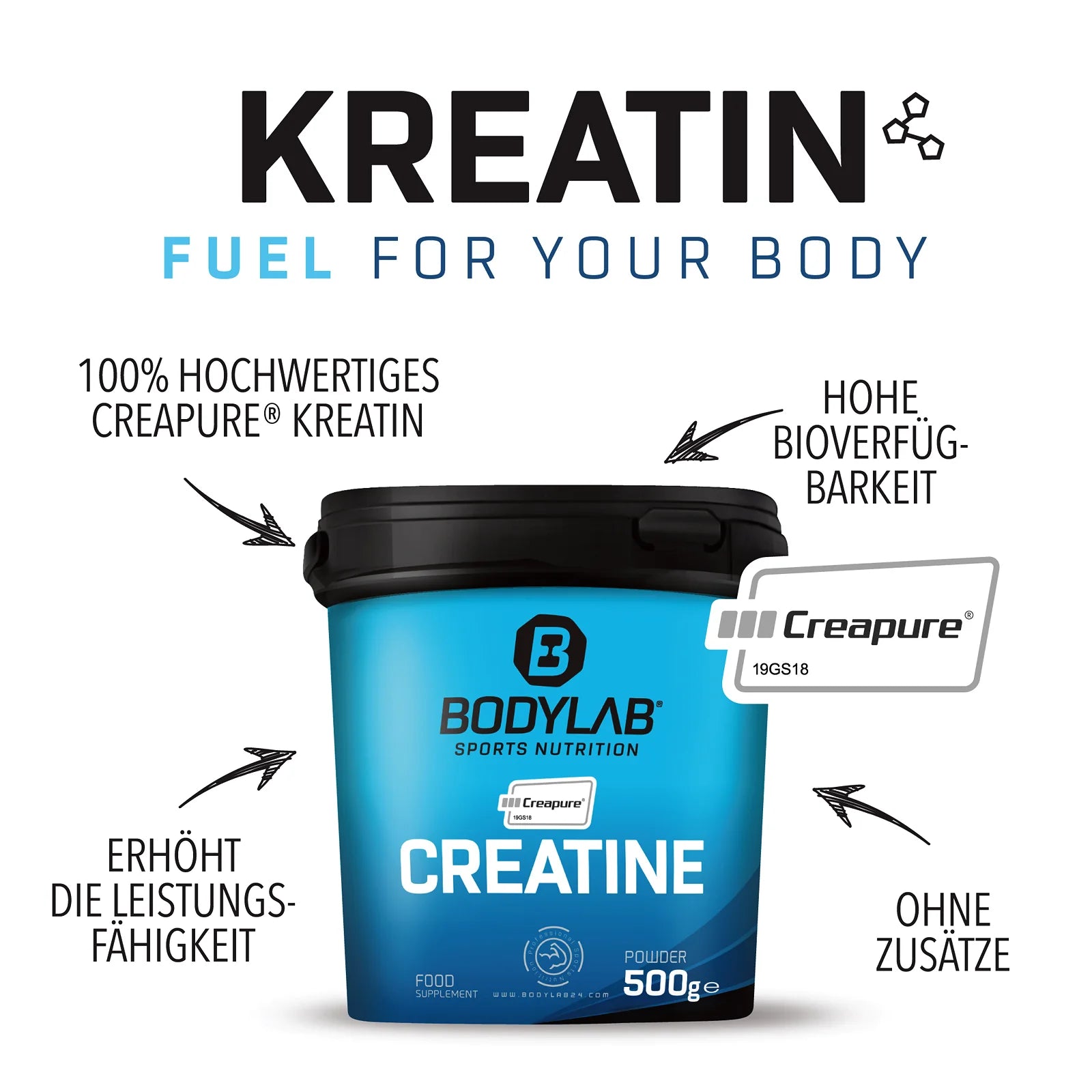 3x Creatine (Creapure®) (3x500g)