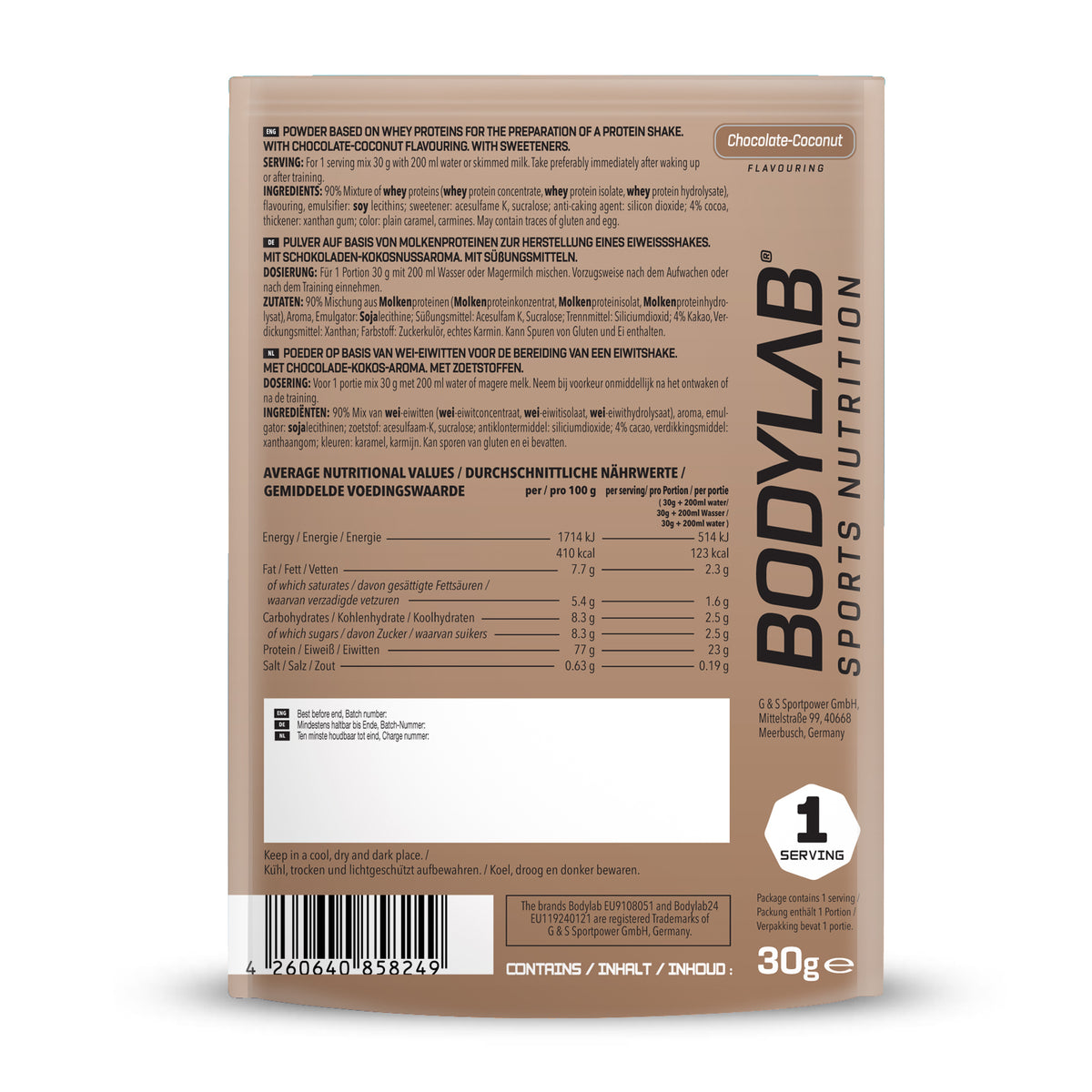 Whey Protein Probierboxen (8 Proben je 30g) Probierbox 2 (8x30g)