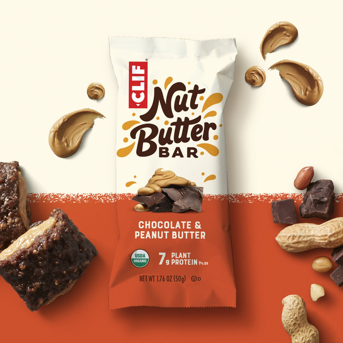 Nut Butter Filled Bar bio (12x50g) Chocolate Peanut Butter